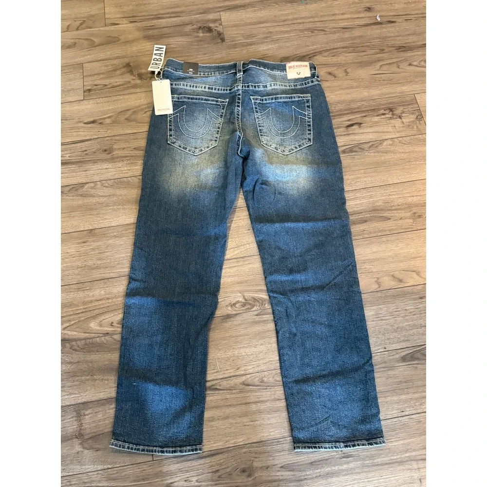 True Religion Ricki Relaxed Straight Men's Jeans Blue Size 33 NWT